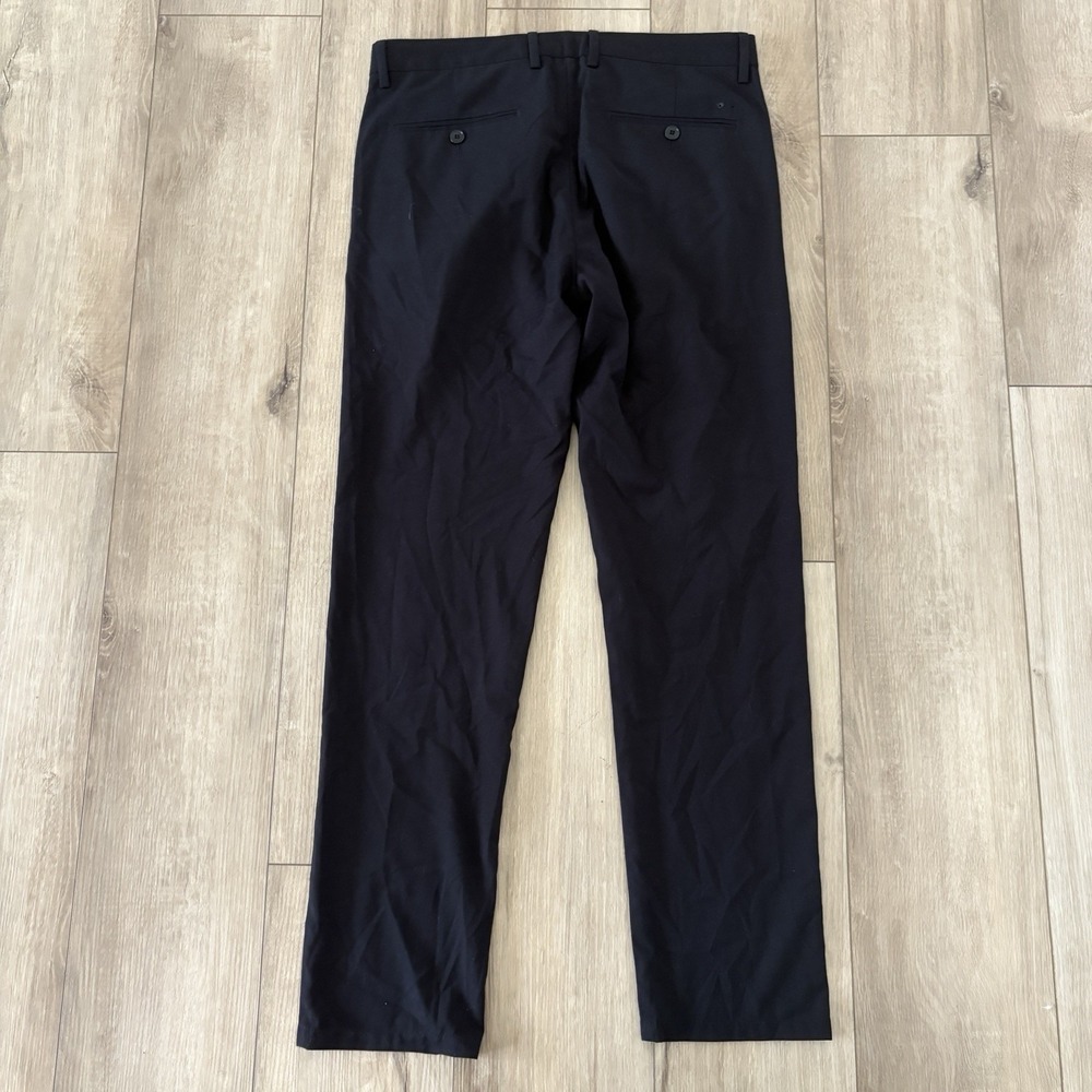 Christian Dior Atelier Black Dress Pants Flat Front Rue De Marignan Paris 31 - Picture 6 of 7